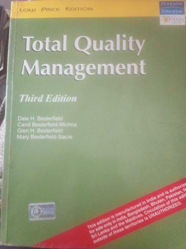 Imagen de archivo de Total Quality Management a la venta por dsmbooks