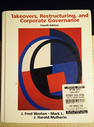 9788177587944: Takeovers, Restructuring, and Corporate Governance (Livre en allemand)