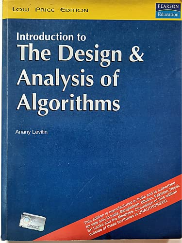 Imagen de archivo de Introduction To The Design &amp; Analysis Of Algorithm a la venta por Books Puddle