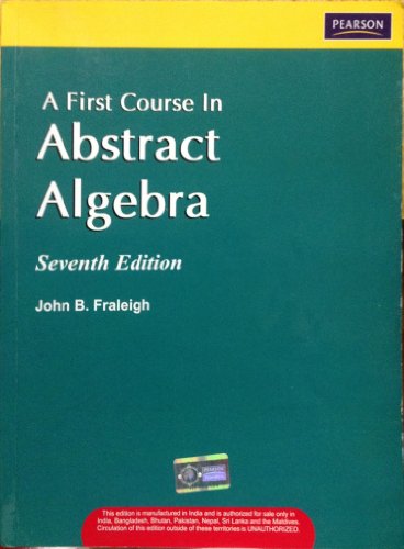 9788177589009: A First Course in Abstract Algebra, 7/e