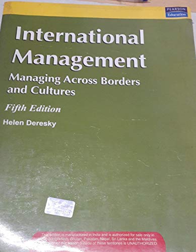 Stock image for International Management for sale by Majestic Books