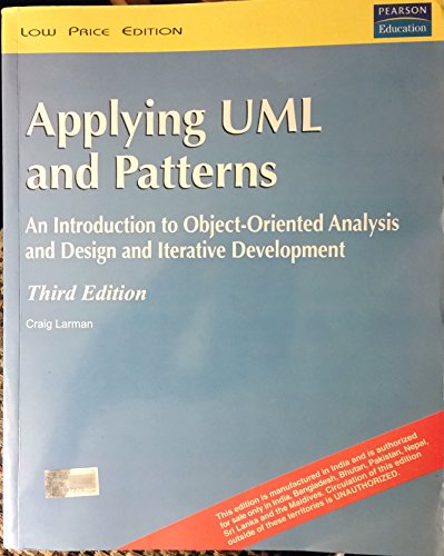 Beispielbild fr Applying UML and Patterns: An Introduction to Object-oriented Analysis and Design and Iterative Development zum Verkauf von SecondSale