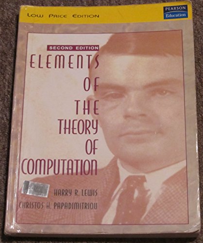Stock image for Elements of the Theory of Computation for sale by ThriftBooks-Dallas