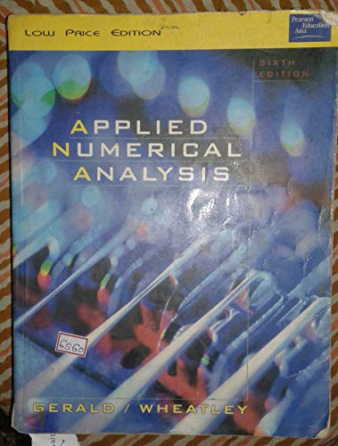 Beispielbild fr Applied Numerical Analysis (Applied Numerical Analysis) zum Verkauf von Better World Books