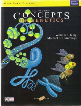 William S. Klug Michael R. Cummings (9788178088846) by Concepts Of Genetics (International Edition) Edition: Seventh