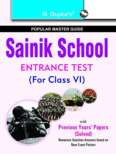 9788178124957: Sainik School Entrance Test Guide: For Class 6 (Popular Master Guide)