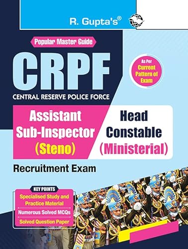 9788178126814: Central Reserve Police Force (CRPF) ASI/SI/HC (Steno/Clerk/Min.) Recruitment Exam Guide: According to the Latest Pattern of the Examination (Popular Master Guide)