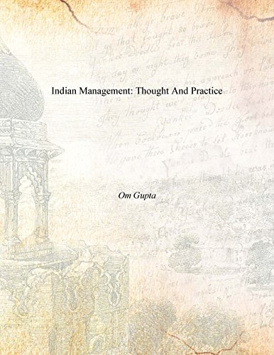 Stock image for Indian Management Thought and Practice for sale by Books Puddle