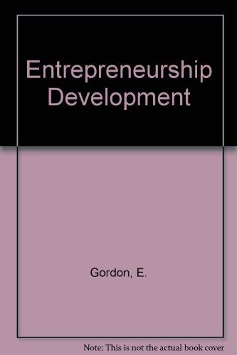 Entrepreneurship Development (9788178667447) by Gordon, E.