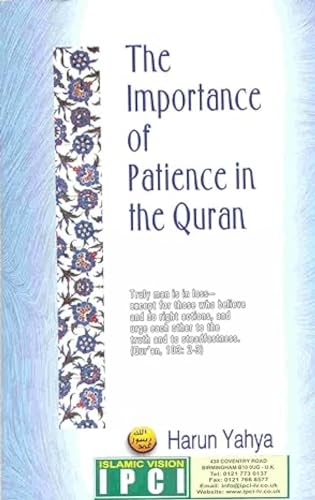 The Importance of Patience in the Quran (9788178982922) by Harun Yahya