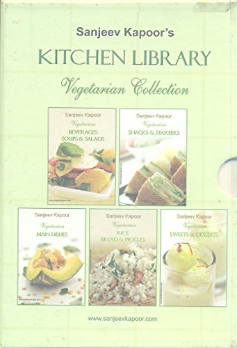 Stock image for Sanjeev Kapoor Kitchen Library: Vegetarian Collection (Beverages & Soups, Main Dishes, Snacks & Starters, Rice Bread & Pickles, Sweets & Desserts) [Hardcover] [Oct 01, 2010] Sanjeev Kapoor for sale by dsmbooks