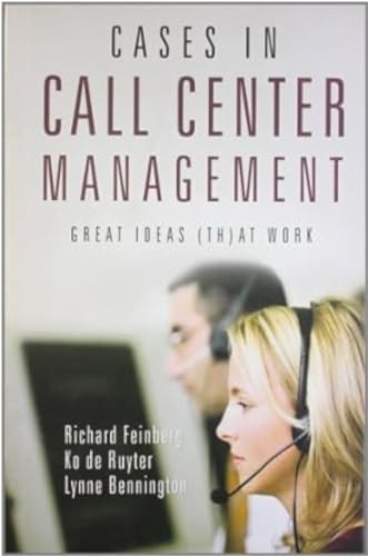 Cases in Call Center Management (9788179924426) by Ruyter, Ko De; Bennington, Lynne; Feinberg, Richard