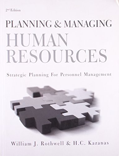 Beispielbild fr Planning and Managing Human Resources zum Verkauf von Blackwell's