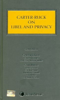 Beispielbild fr Carter - Ruck on Libel and Privacy zum Verkauf von Mispah books