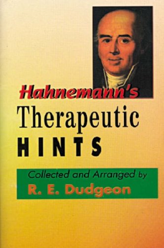 9788180562822: Hahnemann's Therapeutic Hints