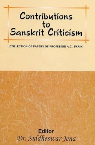 Imagen de archivo de Contributions to Sanskrit Criticism a la venta por Books Puddle