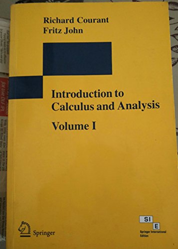 9788181281685: Introduction to Calculus and Analysis, Vol. 1