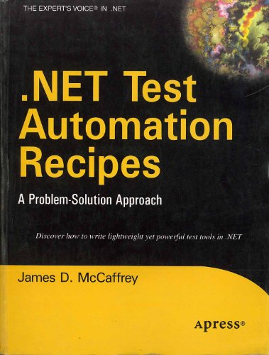 9788181284877: Net Test Automation Recipes A Problem Solution Approach
