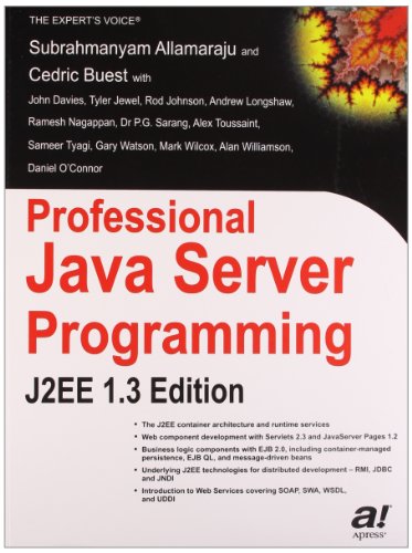 Stock image for Professional Java Server Programming: J2EE 1.3 Edition for sale by dsmbooks