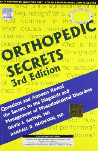 Stock image for Orthopedic Secrets 3rd edition [Paperback] Randall D. Neumann,David E. Brown for sale by PAPER CAVALIER US