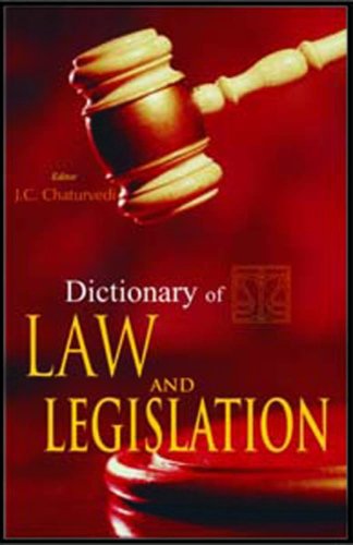 9788182052291: Dictionary of Law And Legislation