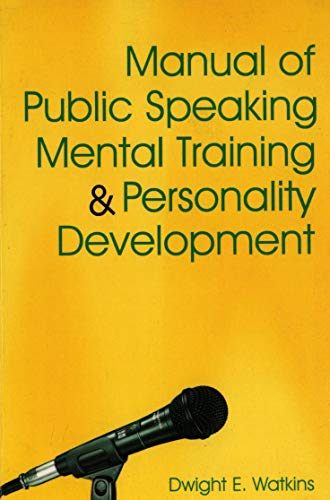 Stock image for Manual Of Public Speaking Mental Training And Personality Development for sale by Books in my Basket