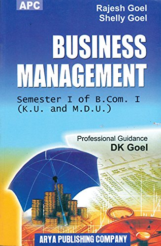 9788182963733: Business Management B.Com. I Semester I