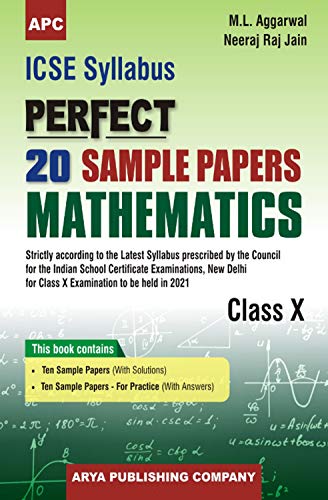 9788182966536: ICSE Perfect 20 Sample Papers Mathematics Class-X (2018-19 Session)