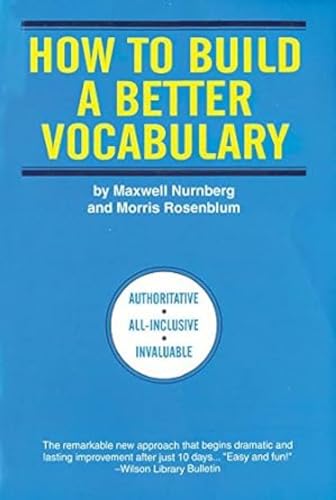 9788183070775: How to Build a Better Vocabulary