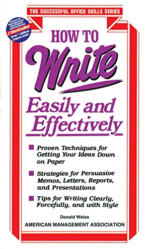 Stock image for How to Write Easily & Effectively for sale by Books Puddle