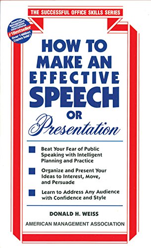 9788183074100: How to Make an Effective Speech or Presentation