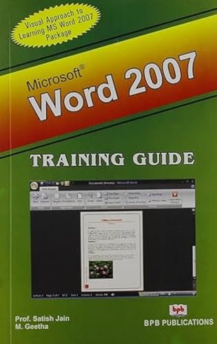 9788183334075: Microsoft Word 2007 Training Guide