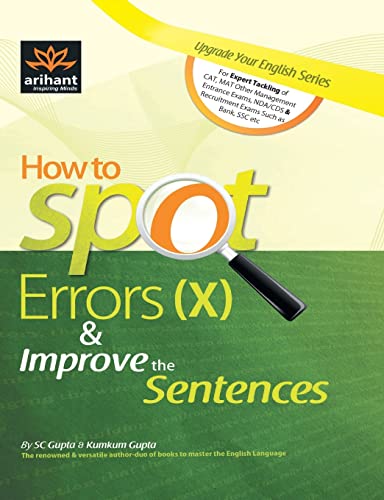 Beispielbild fr How to Spot Errors (X) & Improve the Sentences zum Verkauf von Books Puddle