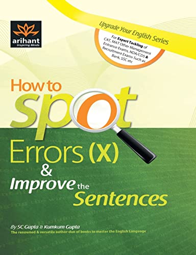 Imagen de archivo de How to Spot Errors (X) & Improve the Sentences a la venta por Books Puddle