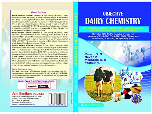 Stock image for Objective Dairy Chemistry For ICAR JRF ICAR SRF NDRI PhD Entrance Examinations ICAR NET ARS and Other Competitive Exams for sale by Books Puddle