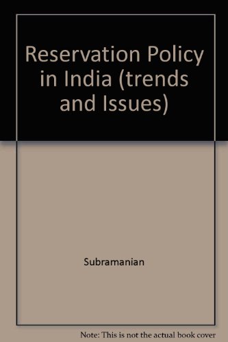 Beispielbild fr Reservation Policy in India zum Verkauf von Majestic Books