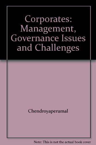 Beispielbild fr Corporates : Management, Governance Issues and Challenges zum Verkauf von Majestic Books