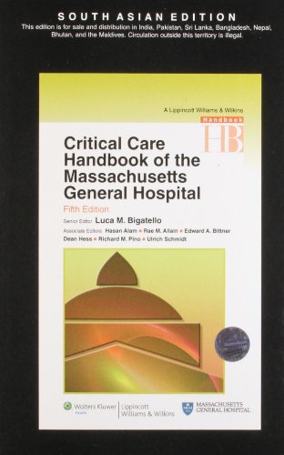 Stock image for CRITICAL CARE HANDBOOK OF THE MASSACHUSSETTS GENERAL HOSPITAL for sale by dsmbooks