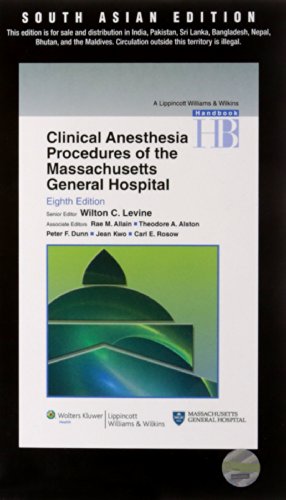 Stock image for CLINICAL ANESTHESIA PROCEDURES OF THE MASSACHUSETTS GENERAL HOSPITAL(SAE) for sale by dsmbooks