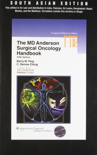 9788184734362: THE M.D. ANDERSON HANDBOOK SURGICAL ONCOLOGY(SAE)