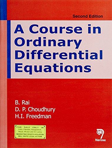 9788184872309: A Course In Ordinary Differntial Equations