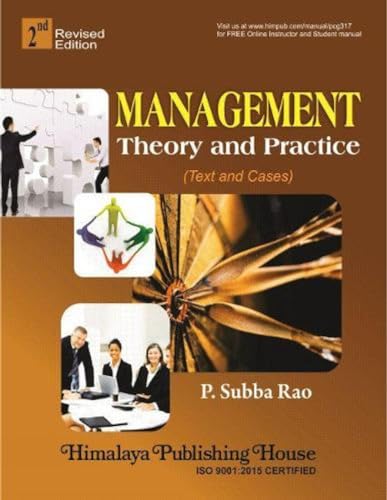 Management Theory and Practice: Text and Cases (9788184887914) by Rao, P. Subba