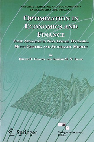 Stock image for Optimization in Economics and Finance for sale by GF Books, Inc.