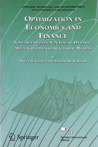 Optimization in Economics and Finance (9788184890310) by Bruce D. Craven