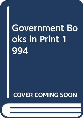 Imagen de archivo de Government Books In Print 1994 a la venta por Books in my Basket