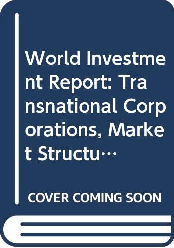 Beispielbild fr World Investment Report Transnational Corporations, Market Structure and Competition Policy zum Verkauf von PBShop.store US