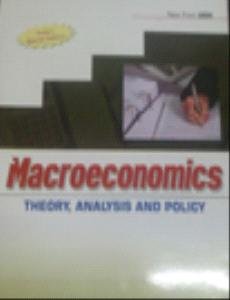 9788185044798: Macroeconomics Theory, Analysis & Policy