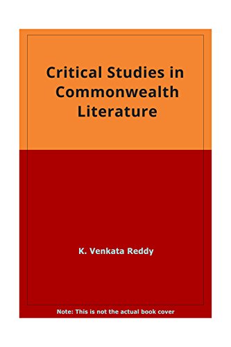 Stock image for Critical Studies in Commonwealth Literature for sale by Books Puddle