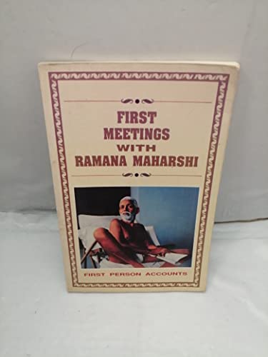 Imagen de archivo de First meetings with Ramana Maharshi a la venta por Abyssbooks