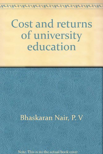 9788185381053: Cost and returns of university education